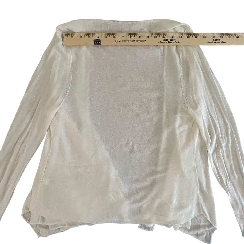 Simply Vera Vera Wang Womens White Knit Lined Open Front Cardigan Sweater XL - Picture 9 of 11